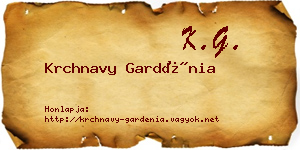 Krchnavy Gardénia névjegykártya
